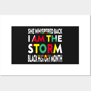 she whispered back i am the storm black history month Posters and Art